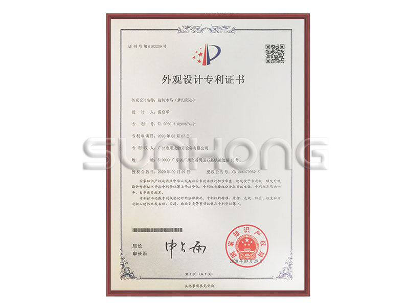 Dream sweetheart patent certificate